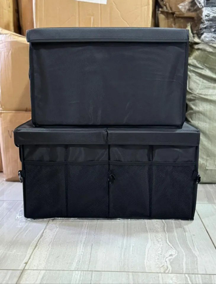 Foldable car trunk organizer